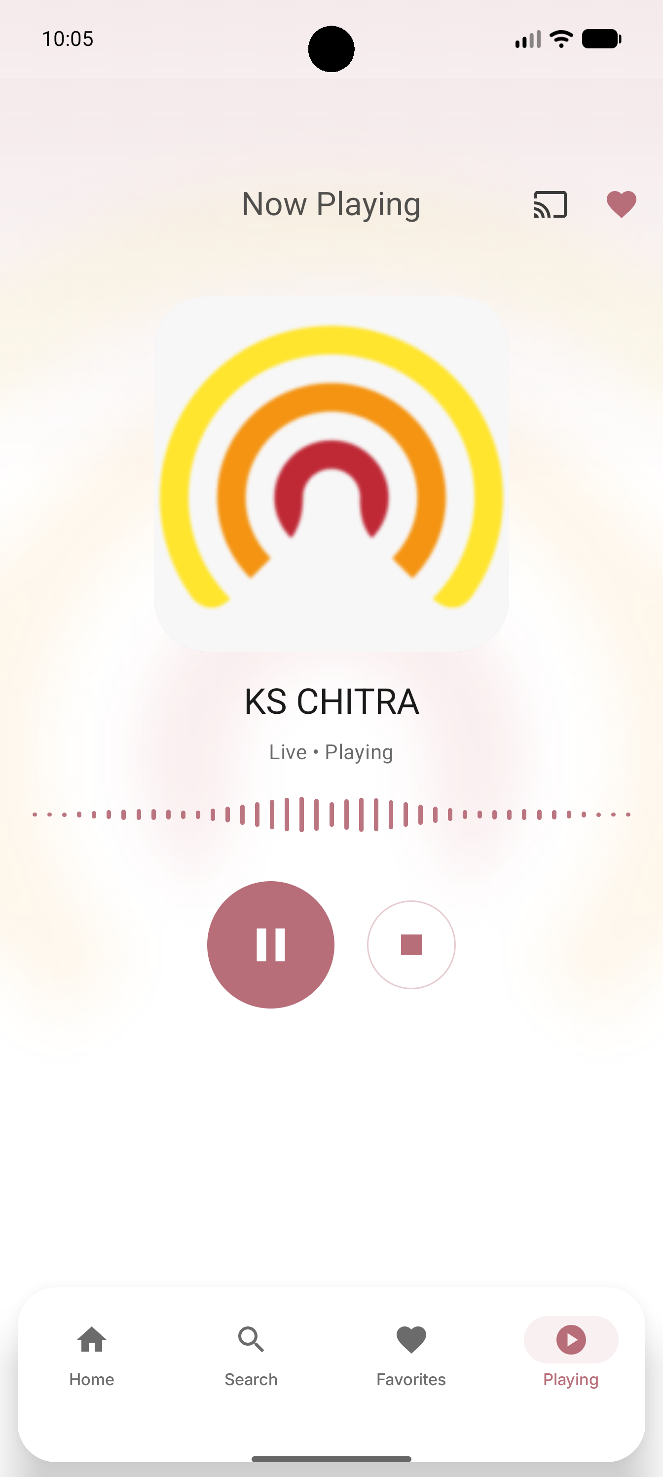 Now Playing screen